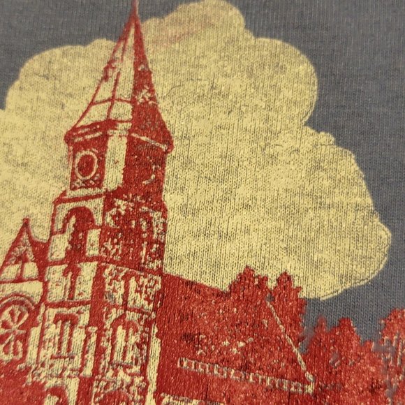 Vintage First Congregational Church Blue T-Shirt - Picture 4 of 6